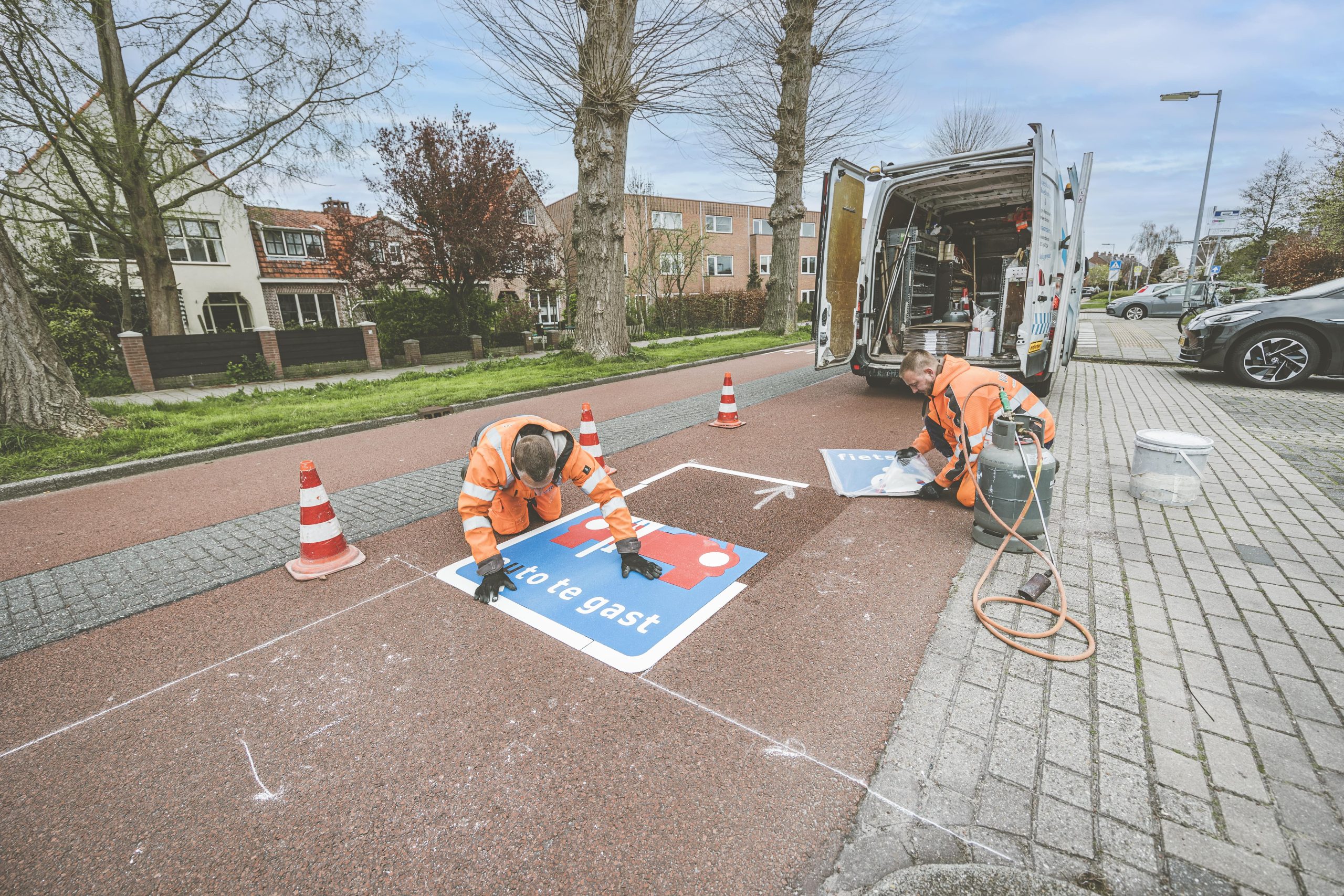 wegmarkering aanbrengen