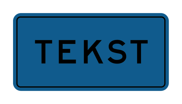 Tekstbord klasse III blauw ReSign