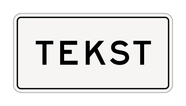 Tekstbord klasse III wit Aluminium Recycled Sign