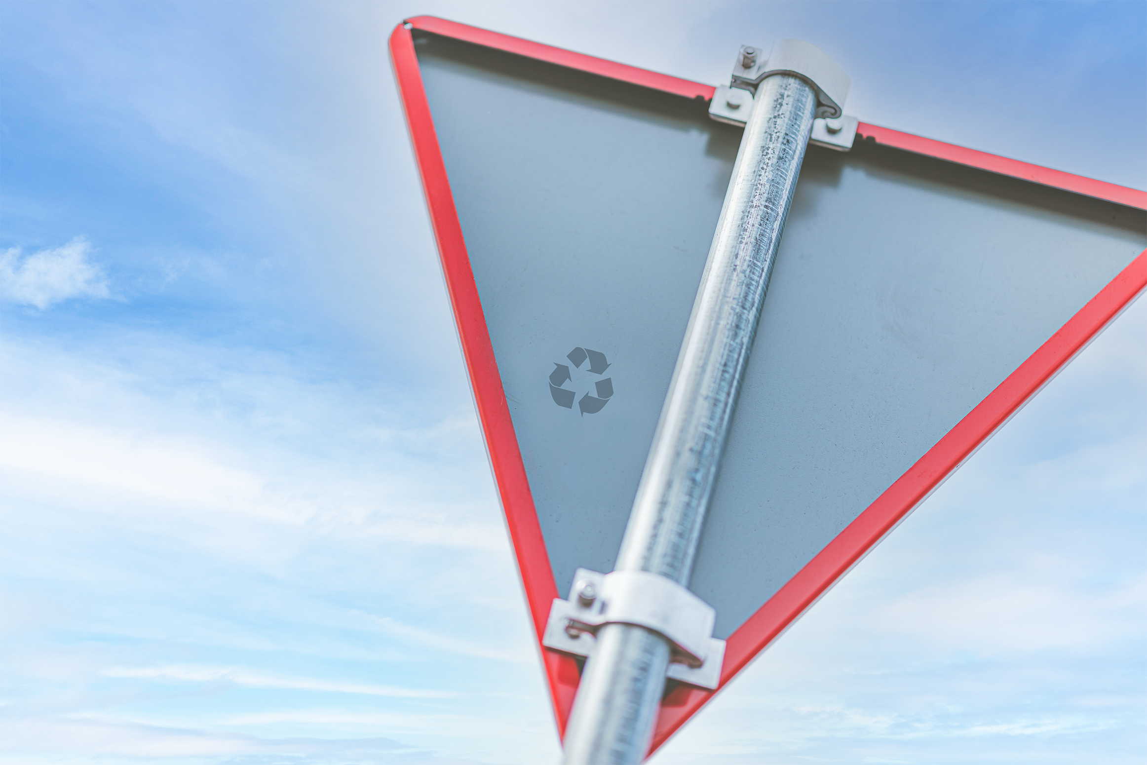 100% Gerecycled aluminium verkeersbord